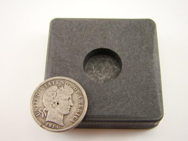 1/4 oz Round Gold Bar High Density Graphite Mold - 1/8 oz Silver Bar Copper Coin
