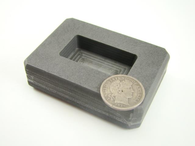 10 oz Silver Bar High Density Graphite Ingot Mold Loaf Style