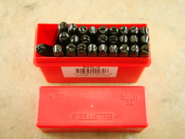 5/32"  4MM Letter Punch Stamp Set  Metal-Steel-Hand A-Z -Part Codes-Names-Gold