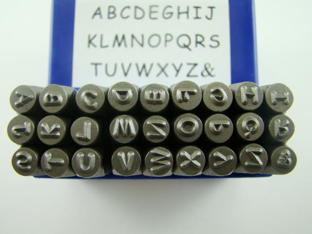 Sienna 1/8 3MM Upper Case Letter Punch Stamp Set Metal-Steel-Hand