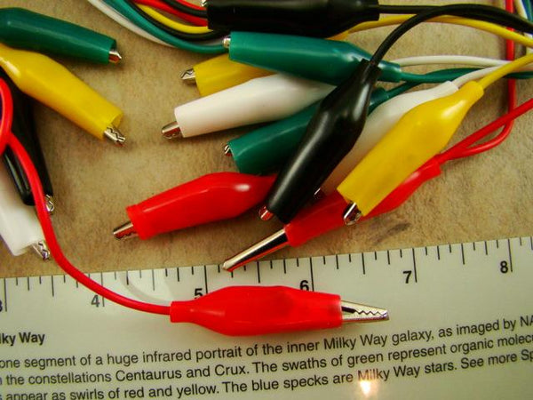 Lot of 10 pc Test Leads with Insulated Alligator Clips