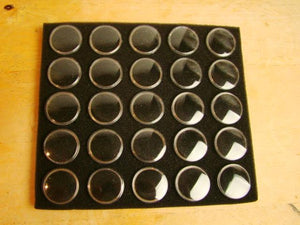Lot of 25 Gold Nugget Display Cases w/ Black Foam / Gems Minerals Rocks Coin