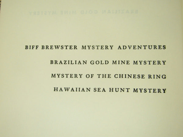 "Brazilian Gold Mine Mystery" by Andy Adams, Biff Brewster, Hardcover