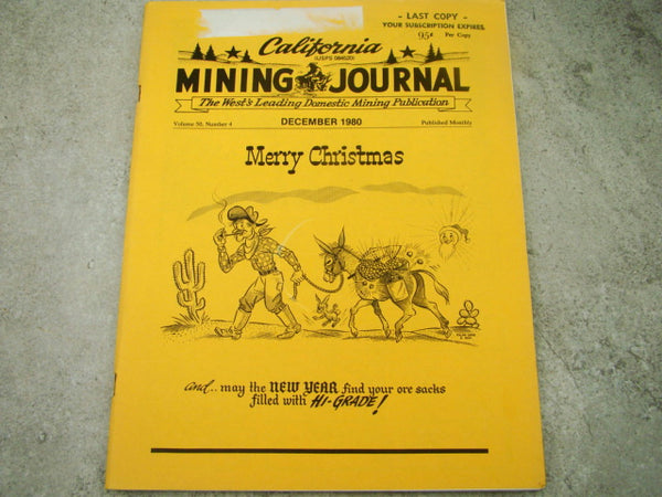 California Mining Journal December 1980 - Merry Christmas Issue