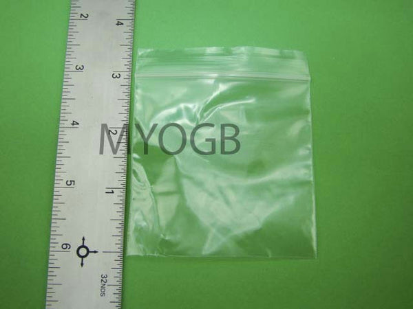 100pcs 3" x 3" Zip Lock Plastic Bags-Storage-Jewerly-Parts-Gold Nuggets