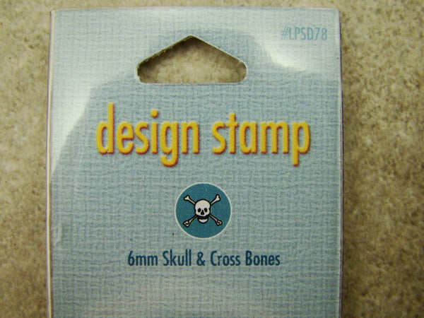 "Skull Cross Bones"2 1/4"-6mm-Large Stamp-Metal-Hardened Steel-Gold & Silver Bar