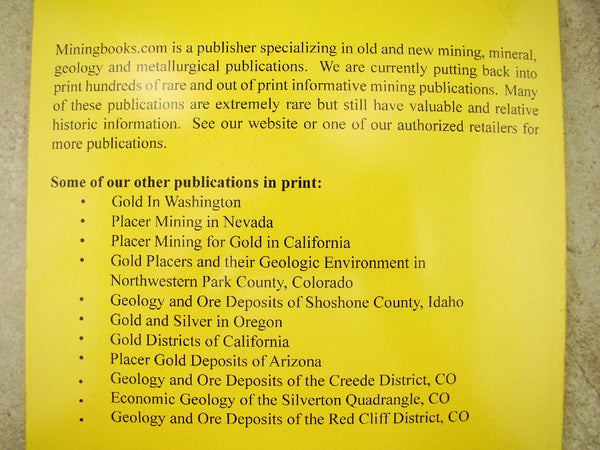 Placer Gold Recovery Methods By Michael Silva Special Publication 87