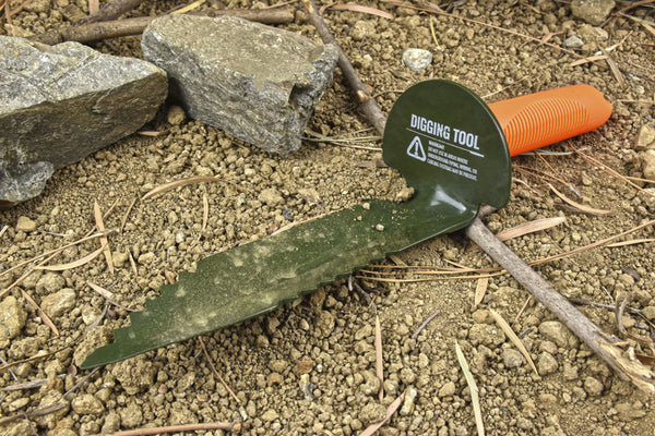 Metal Decting Edge Digger Shovel w/Case-Camping-Prospecting-Mining-Gardening