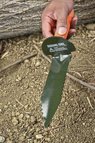 Metal Decting Edge Digger Shovel w/Case-Camping-Prospecting-Mining-Gardening