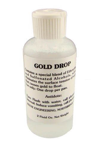 2oz Bottle of "GOLD DROP" Remove Water Tension-Panning-Sluice KEENE ENGINEERING
