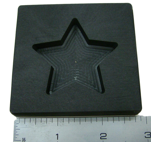 3 oz Gold Texas STAR Shape High Density Graphite Mold 1.5oz Silver Bar-USA Made