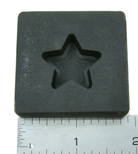 1 oz Gold Texas STAR Shape High Density Graphite Mold .5 oz Silver Bar-USA Made