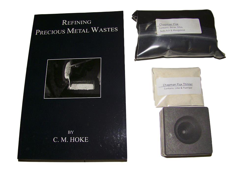 Make Your Own Gold Bars Refining Precious Metal Wastes Book Kit-Chapman  Flux & Thinner+Conical Mold