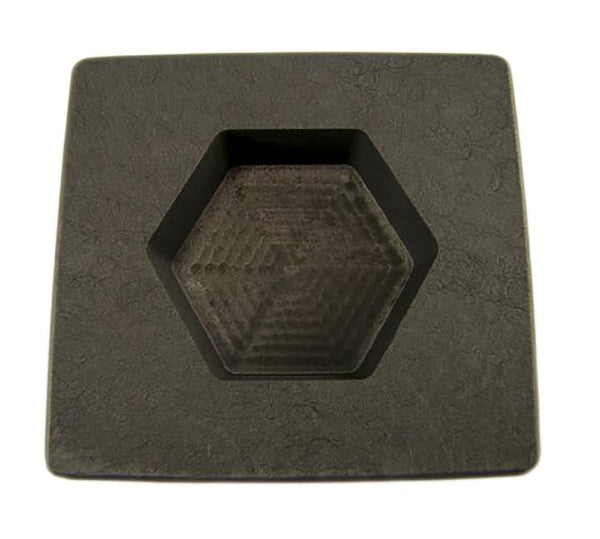 5 oz Hexagon Gold High Denisty Graphite Mold 3 oz Silver Bar Loaf-Copper