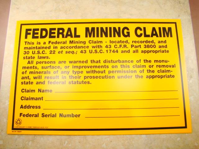 Mining Claim Signs – Make Your Own Gold Bars.com