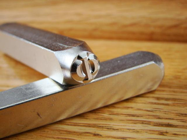 "Greek-Phi-Sign" 1/4"-6mm-Large Stamp-Punch-Metal-Steel-Gold & Silver Bars