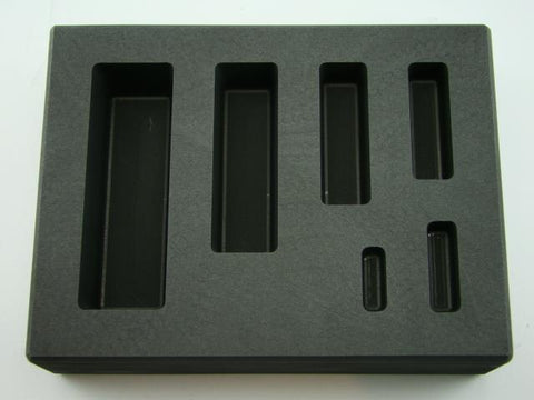 1/4-1/2-1-2-5-10 oz Gold KitKat Bar High Density Graphite Mold Silver 6-Cavities