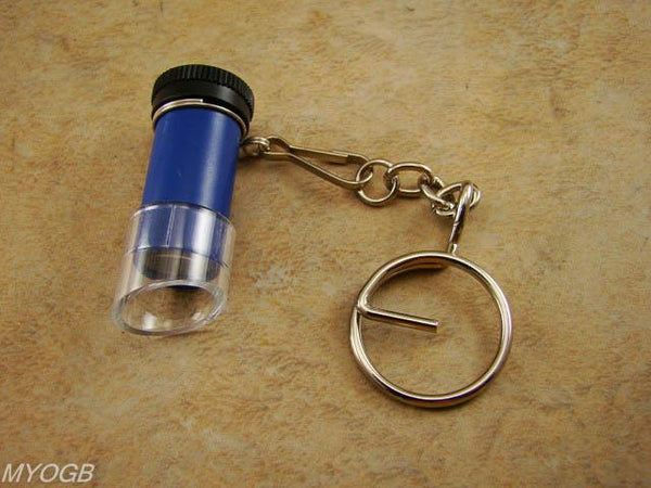 CLEARANCE 5x Mini Microscope Keychain-Gold Prospectors Tool-Geology-Rock Loupe