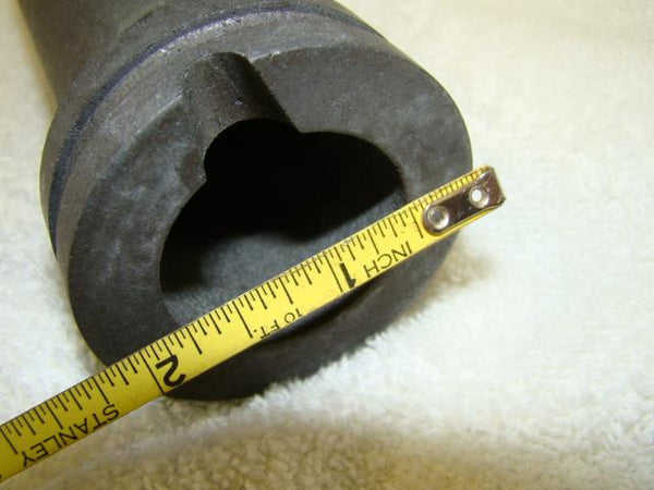 Lot of 3- 30 oz Kerr Furnace Graphite Crucible Grooved-Gold-Silver-Melting Italy