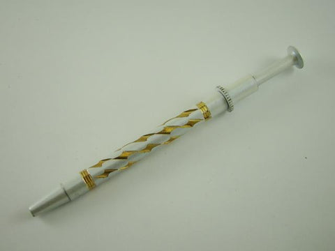 Diamond & Gold Nugget Bead Pick-Up-Tool / 4-1/2" & 5 Prong / Designer White