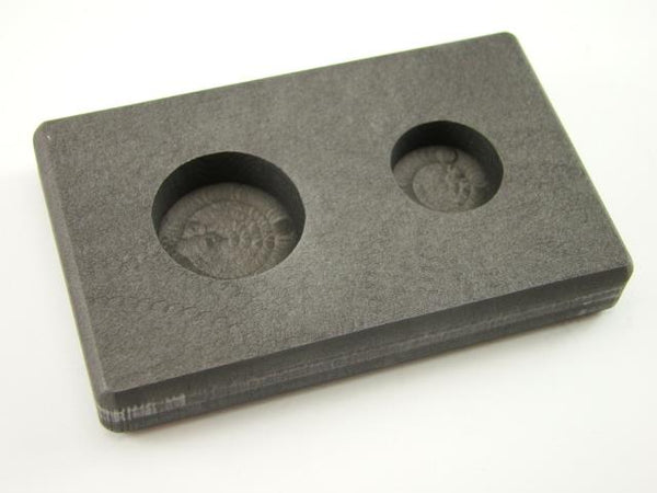 1/2 oz & 1 oz Round Gold Bar High Denisty Graphite Round Mold - Silver Copper