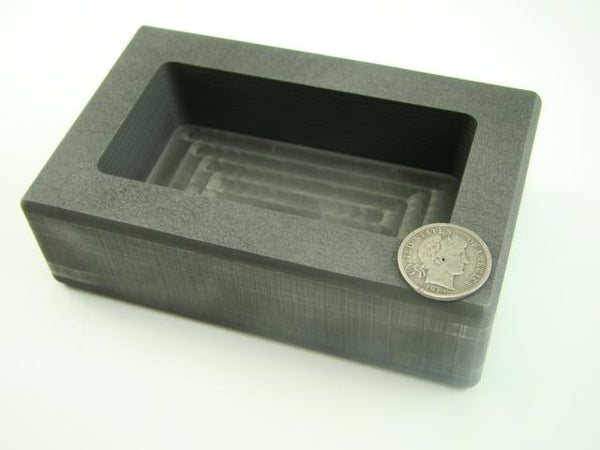 500 Gram Silver Bar High Density Graphite Ingot Mold Loaf Style 1/2 Kilo