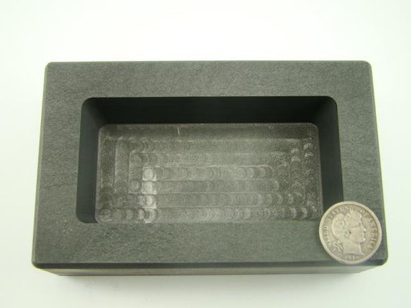 500 Gram Silver Bar High Density Graphite Ingot Mold Loaf Style 1/2 Kilo