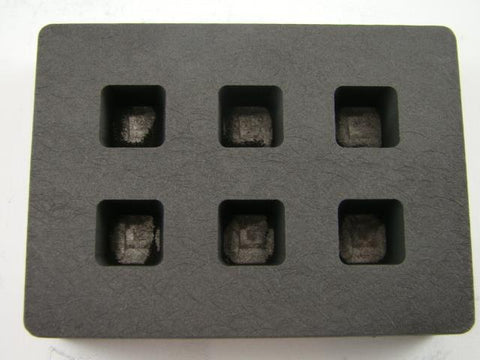 High Density Graphite Mold 1/2oz Gold Bar 6-Cavities Tall Cube Silver Copper