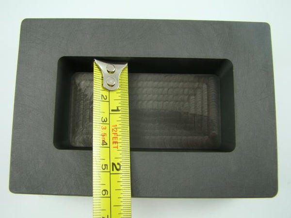 30 oz Gold High Density Graphite Mold - 20 oz Silver / Copper Bar Loaf Scrap