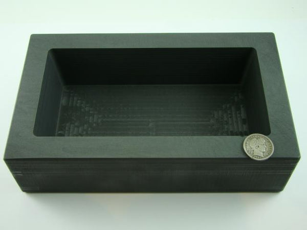 200 oz Gold 100 oz Silver High Density Graphite Mold Bar Loaf Scrap Copper