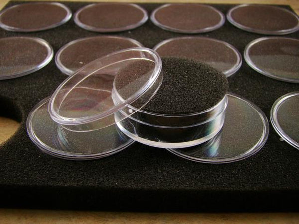 CLEARANCE Lot of 12 Gold Nugget Display Cases w/ Black Foam / Gems Rocks Coin