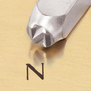 "Greek-Nu-Sign" 1/4"-6mm-Large Stamp-Punch-Metal-Steel-Gold & Silver Bars Copper