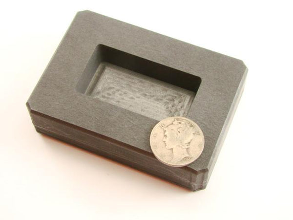 4 oz Gold Bar High Density Graphite Mold 2.5 oz Silver Loaf Scrap Copper