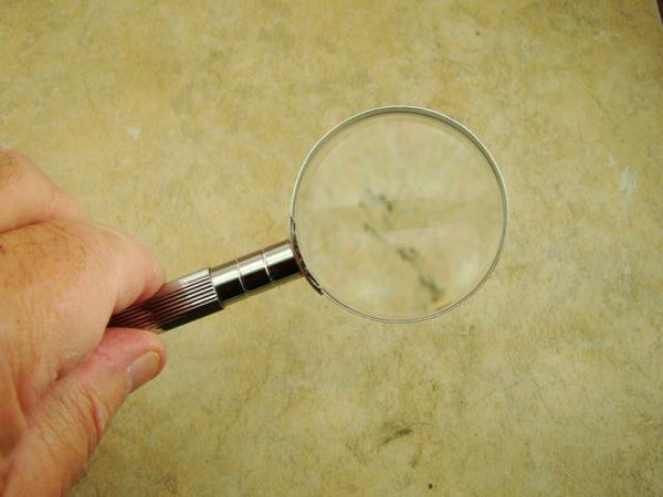 8x Power Handheld Magifier Glass Lens - Gold Minerials Gems