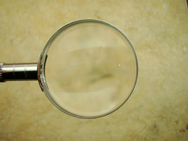 8x Power Handheld Magifier Glass Lens - Gold Minerials Gems