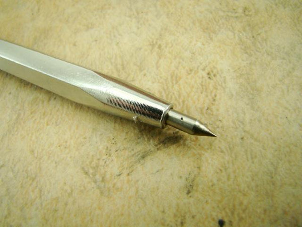 6" Carbide Scriber With Pocket Clip - Gold Minerials Gems Silver Jewelry Tools