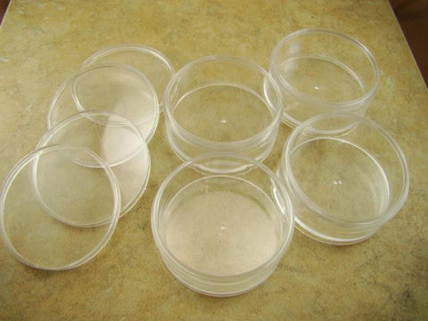 4 pcs Large Round Plastic Storage Containers-Gold Nuggets-Beads-Ore Samples