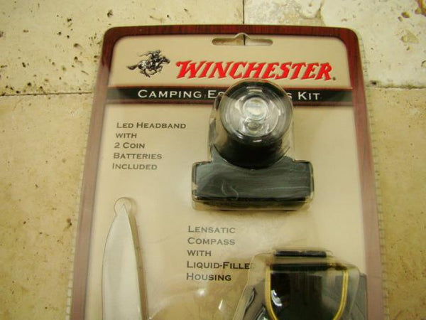 Winchester Camping Essentials Kit single blade knife, Compass, Led Headband