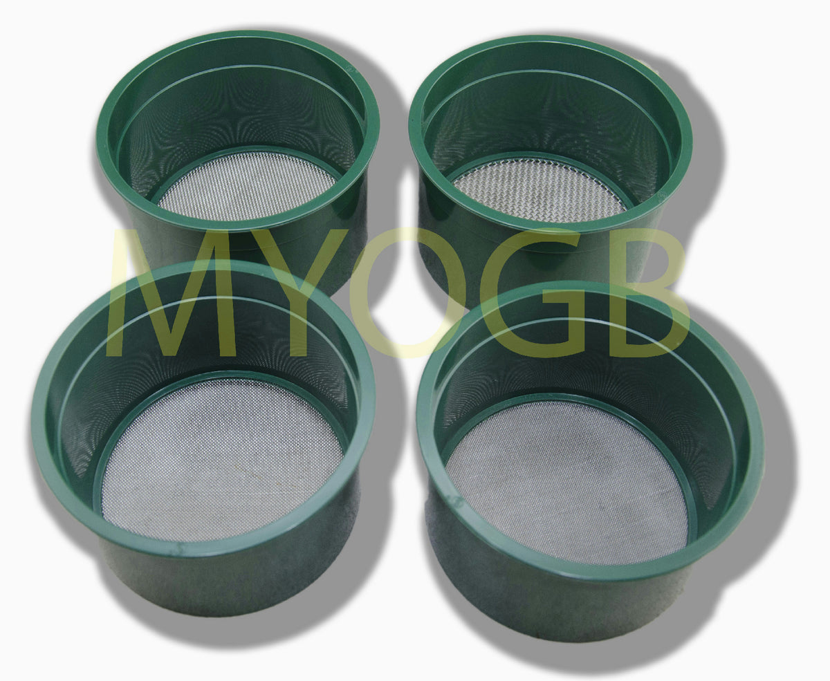 Stackable Plastic Sieve / Screen Kit 4 screens Classifying 10-30-40-60 ...