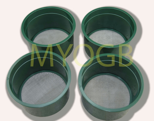 Stackable Plastic Sieve / Screen Kit 4 screens Classifying 30-40-50-60 Mesh-Gold