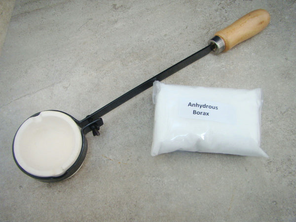 Heavy-Duty Poor Mans Gold & Silver Melting Furnace-Dish & Handle + 1 Lb of Borax