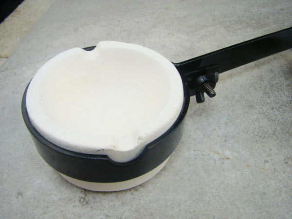 Heavy-Duty Poor Mans Gold & Silver Melting Furnace-Dish & Handle + 1 Lb of Borax