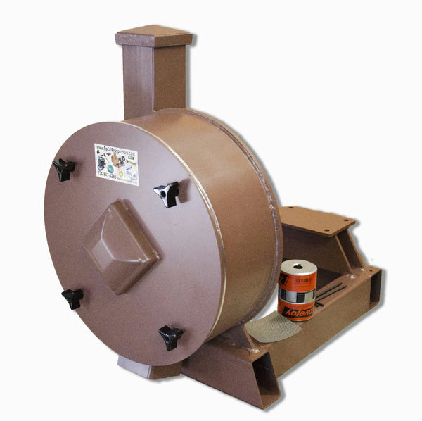 K & M Krusher - Rock/Ore Crusher 14" Drum 3" Infeed-Rockwell #58 Hammers Electric/No Motor w/ Legs