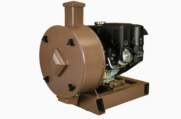 K & M Krusher - Rock/Ore Crusher 6.5HP Gas Motor 14" Drum 3" Infeed-Rockwell #58 Hammers W/Legs