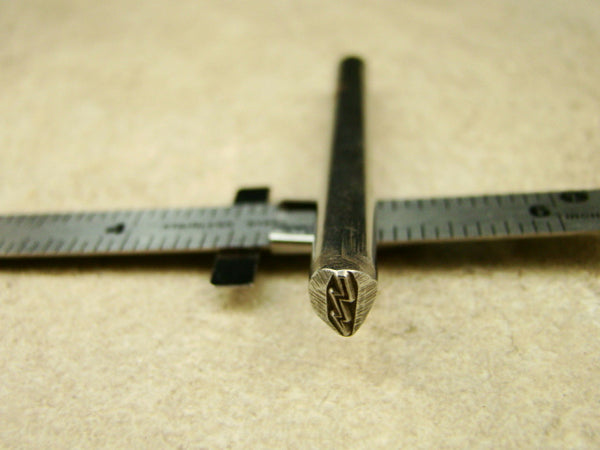 Indian "Lightning" Symbol 3/16"-5mm-Stamp-Metal-Hardened -Gold&Silver Bars