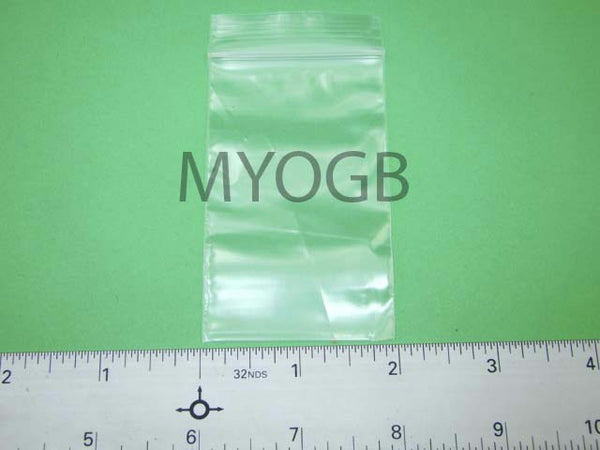100pcs 2" x 3" Zip Lock Plastic Bags-Storage-Jewerly-Parts-Gold Nuggets