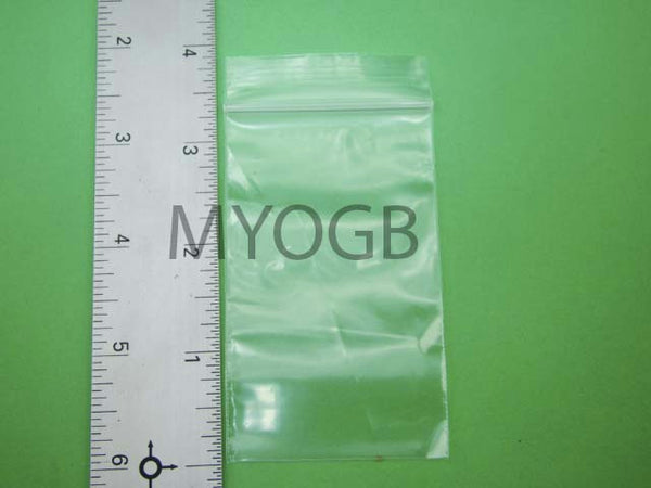 100pcs 2" x 3" Zip Lock Plastic Bags-Storage-Jewerly-Parts-Gold Nuggets