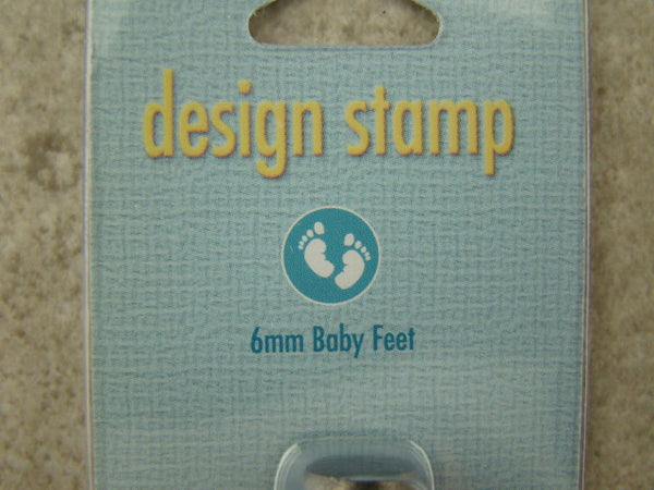 "Hang 10 Baby Feet" 1/4"-6mm-Large Stamp-Metal-Hardened Steel-Gold & Silver Bar