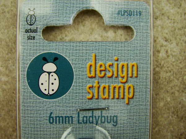 "Ladybug" Lady Bug 1/4"-6mm-Large Stamp-Metal-Hardened Steel-Gold & Silver Bar