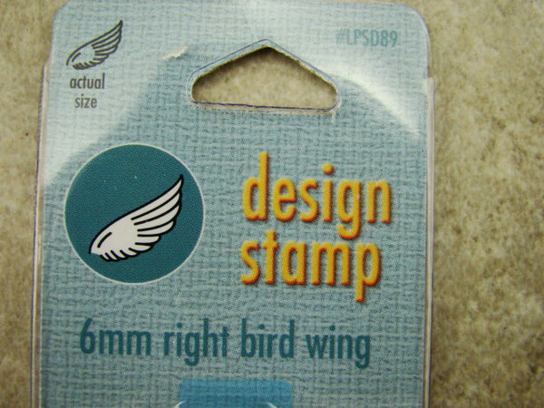 "Right Bird Wing" 1/4"-6mm-Large Stamp-Metal-Hardened Steel-Gold & Silver Bar
